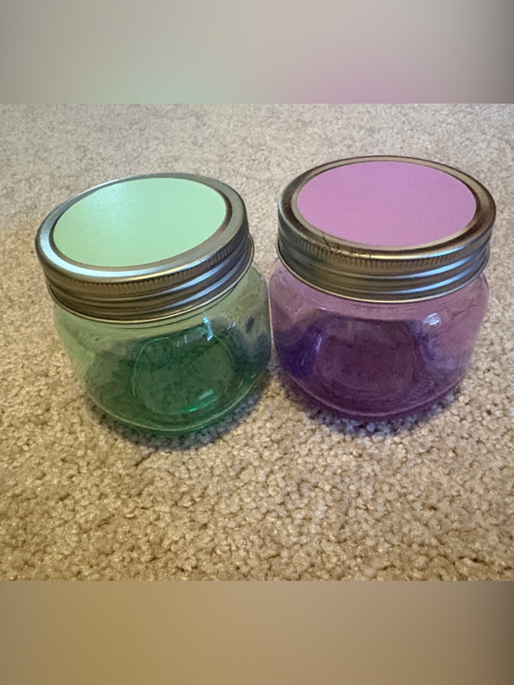 Green and Purple Jar Set